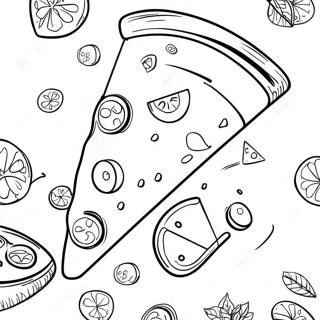 Colorful Fraction Pizza Slice Coloring Page 58374-46183