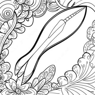 Colorful Boomerang In Flight Coloring Page 58384-46198