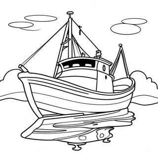 Fishing Boat Coloring Pages