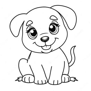 Playful Puppy Coloring Page 58424-46246