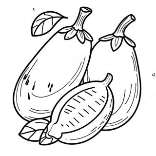 Eggplant Coloring Pages