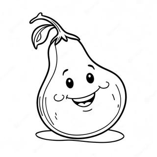 Funny Eggplant With A Smile Coloring Page 58434-46230