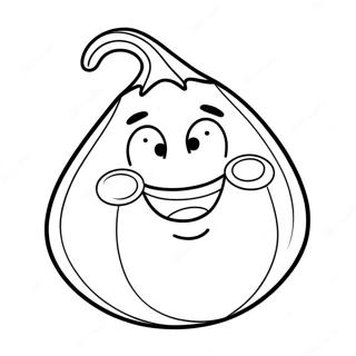 Funny Eggplant With A Smile Coloring Page 58434-46231