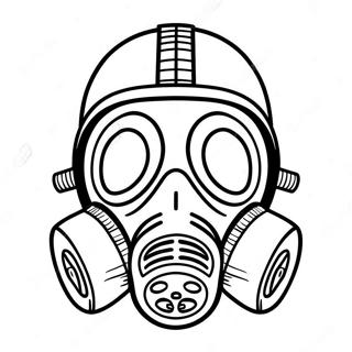 Gas Mask Coloring Page 58473-46290