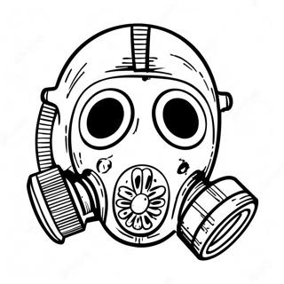 Cool Gas Mask Design Coloring Page 58474-46285