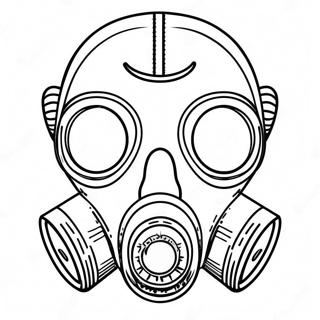 Cool Gas Mask Design Coloring Page 58474-46286