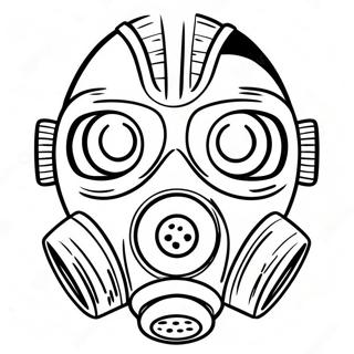 Cool Gas Mask Design Coloring Page 58474-46287