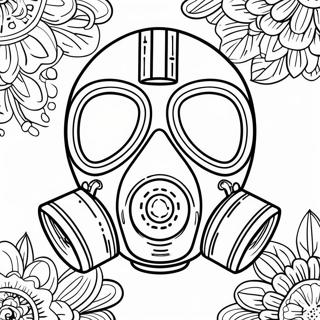 Cool Gas Mask Design Coloring Page 58474-46288