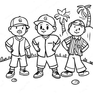 Sandlot Kids Playing Baseball Coloring Page 58493-46272