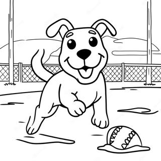 Sandlot Dog Chasing Ball Coloring Page 58494-46280