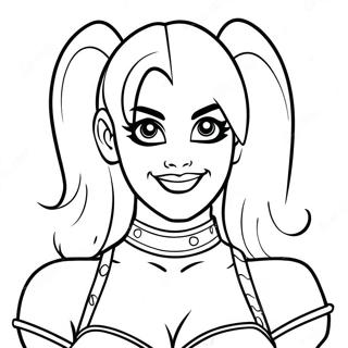 Simple Harley Quinn Coloring Pages