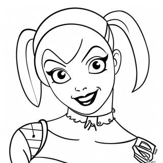 Simple Harley Quinn Coloring Page 58503-46294