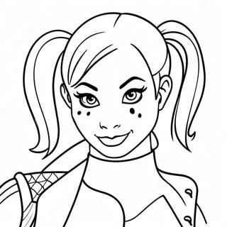 Simple Harley Quinn Coloring Page 58503-46295