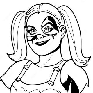 Simple Harley Quinn Coloring Page 58503-46296