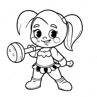 Simple Harley Quinn Coloring Pages