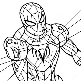 レゴアイアン・スパイダー 塗り絵ページ