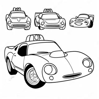 Dinoco Car Racing Coloring Page 58534-46305