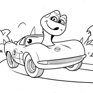 Dinoco Car Racing Coloring Page 58534-46307