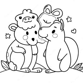 Brown And Friends Coloring Pages