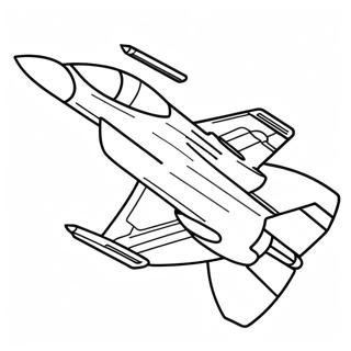 Colorful Fighter Jet Coloring Page 58584-46368