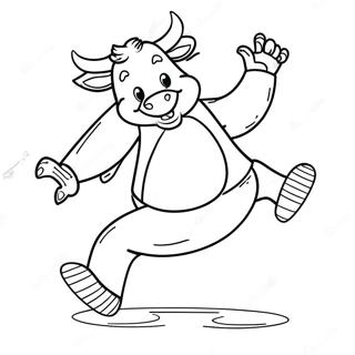 Benny The Bull Dancing Coloring Page 58614-46375