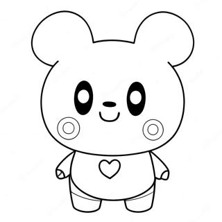 Tata The Cute Bt21 Character Coloring Page 58634-46397