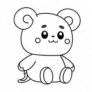 Tata The Cute Bt21 Character Coloring Page 58634-46398