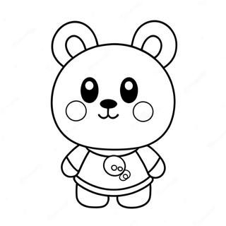 Tata The Cute Bt21 Character Coloring Page 58634-46400