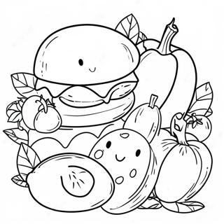 Healthy And Unhealthy Food Coloring Pages