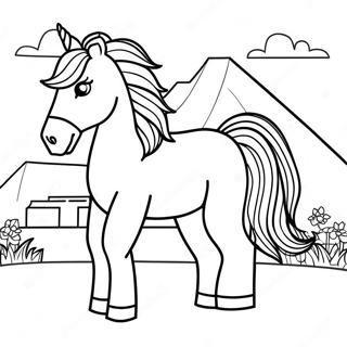 Minecraft Horse Coloring Pages