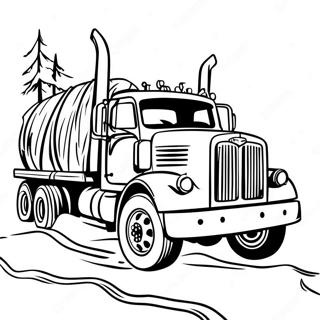 Logging Truck Coloring Page 58683-46427