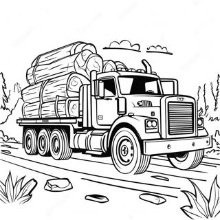 Logging Truck Coloring Page 58683-46428