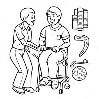 Fun Physical Therapy Exercises Coloring Page 58704-46455