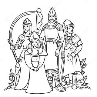 Medieval Divided Kingdom Coloring Page 58774-46489