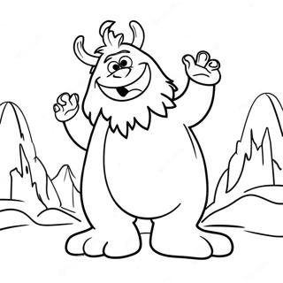 Frozen Snow Monster Coloring Page 58783-46511