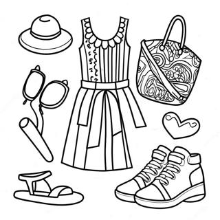 Fun Tween Fashion Coloring Page 58864-46570