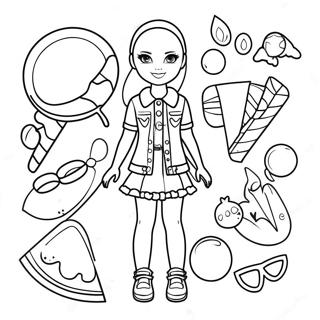 Fun Tween Fashion Coloring Page 58864-46571