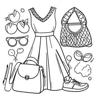 Fun Tween Fashion Coloring Page 58864-46572