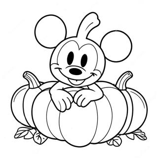 Mickey Mouse Pumpkin Coloring Pages