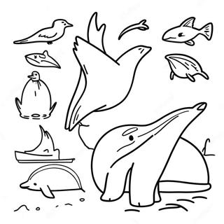 Antarctic Animals Coloring Page 58903-46596