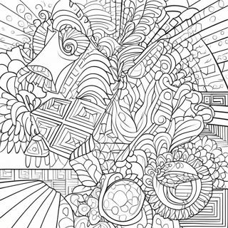 3d Geometric Illusion Coloring Page 58984-46666