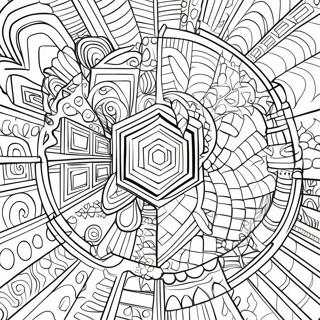 3d Geometric Illusion Coloring Page 58984-46667