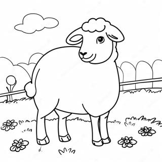 Realistic Sheep Coloring Pages