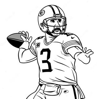 Aaron Rodgers Throwing A Pass Coloring Page 59044-46718