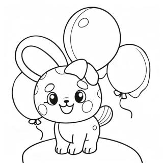 Cute Vanny With Colorful Balloons Coloring Page 59084-46754