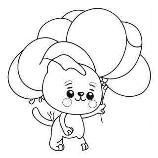 Cute Vanny With Colorful Balloons Coloring Page 59084-46755