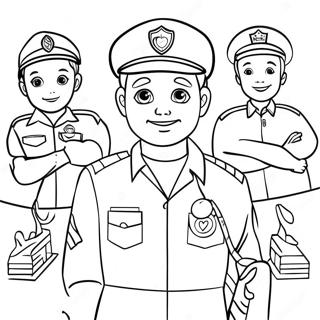 Community Helpers Coloring Page 590-466