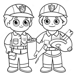 Community Helpers Coloring Page 590-468