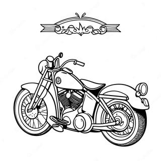 Vintage Harley Motorcycle Coloring Page 59104-46766