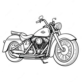 Vintage Harley Motorcycle Coloring Page 59104-46767